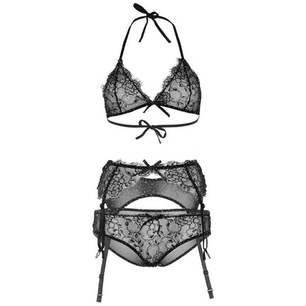 LEG AVENUE - SHINNY DREITEILIGES SET M - Sexy Dessous-Set