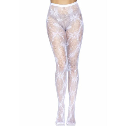 LEG AVENUE - SNOWFLAKE NETZSTRUMPFHOSE EINE GRÖSSE - Strumpfhose