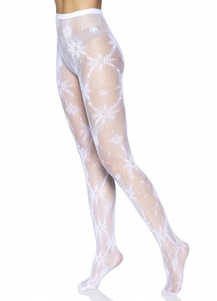 LEG AVENUE - SNOWFLAKE NETZSTRUMPFHOSE EINE GRÖSSE - Strumpfhose