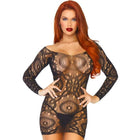 LEG AVENUE - SPITZEN-MINIKLEID MIT LANGEN RMELN EINE GRÖSSE