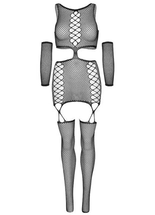 LEG AVENUE - GARTER-KLEID MIT HANDSCHUHEN EINE GRÖSSE - Strumpfband Set
