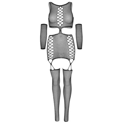 LEG AVENUE - GARTER-KLEID MIT HANDSCHUHEN EINE GRÖSSE - Strumpfband Set