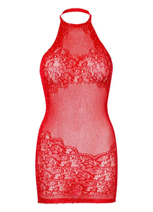 LEG AVENUE - STRASS NECKHOLDER-MINIKLEID EINHEITSGRößE- SCHWARZ