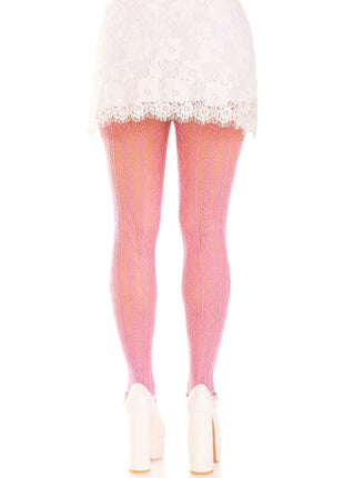 Leichte rosa transparente strümpfe mit feinem strukturmuster von leg avenue für damen
