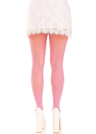Leichte rosa transparente strümpfe mit feinem strukturmuster von leg avenue für damen