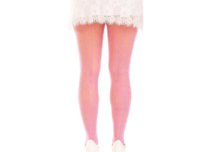 Leichte rosa transparente strümpfe mit feinem strukturmuster von leg avenue für damen