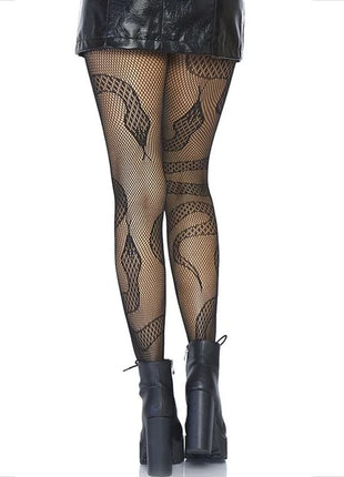 LEG AVENUE - STRÜMPFE NET SNAKES SCHWARZ - Strumpfhose