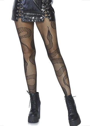 LEG AVENUE - STRÜMPFE NET SNAKES SCHWARZ - Strumpfhose