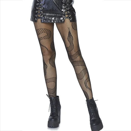 LEG AVENUE - STRÜMPFE NET SNAKES SCHWARZ - Strumpfhose