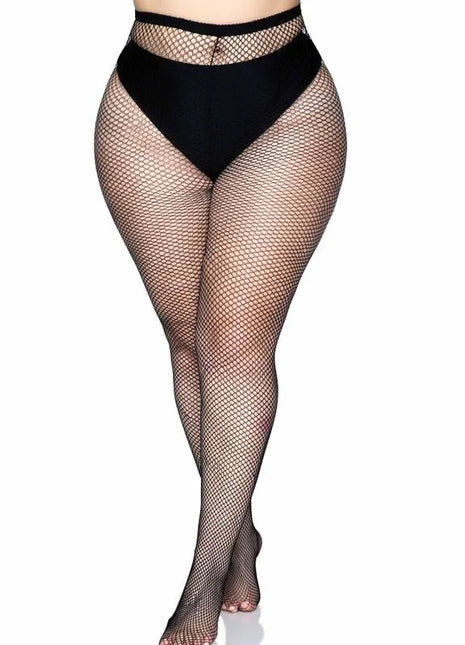LEG AVENUE - STRUMPFHOSE MIT RÜCKENNAHT - SCHWARZ ÜBERGRÖSSE - Strumpfhose