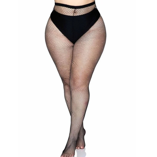 LEG AVENUE - STRUMPFHOSE MIT RÜCKENNAHT - SCHWARZ ÜBERGRÖSSE - Strumpfhose
