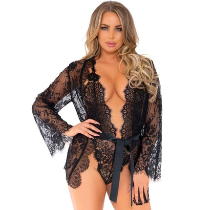 LEG AVENUE - TEDDY- UND ROBE-SET S - Peignoir