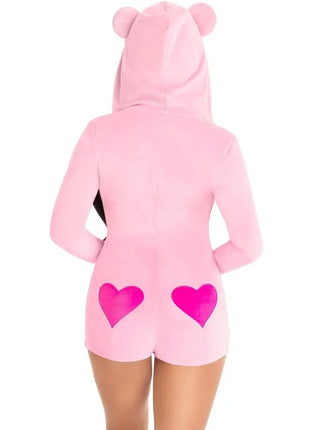 LEG AVENUE - TEDDYBÄR-SAMT-BODYS ROSA M