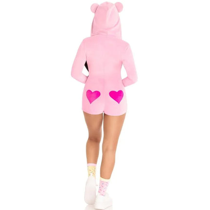 LEG AVENUE - TEDDYBÄR-SAMT-BODYS ROSA M