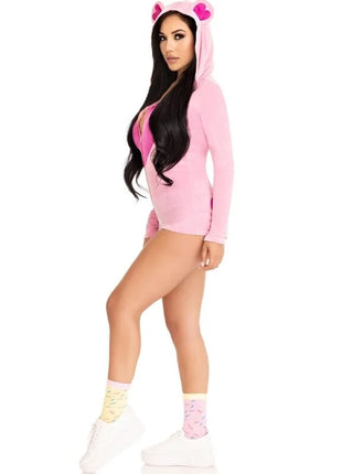 LEG AVENUE - TEDDYBÄR-SAMT-BODYS ROSA S