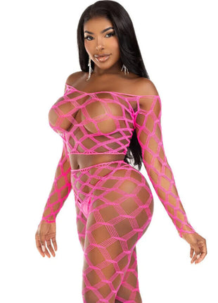 LEG AVENUE - TOP & LEGGINS HARDCORE GRÜN - BH & Slip