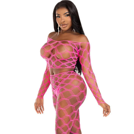 LEG AVENUE - TOP & LEGGINS HARDCORE GRÜN - BH & Slip