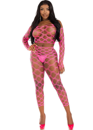 LEG AVENUE - TOP & LEGGINS HARDCORE GRÜN - BH & Slip