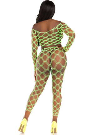 LEG AVENUE - TOP & LEGGINS HARDCORE GRÜN - BH & Slip