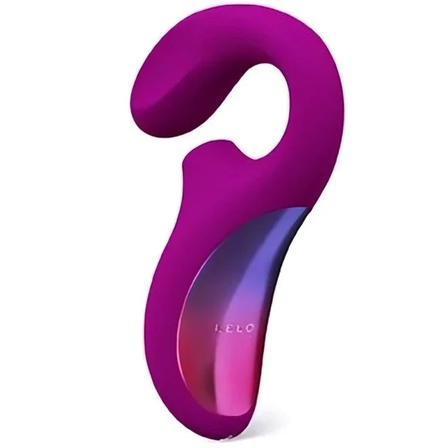 Leko enigma cruise double stimulation sonic massager in deep rose with glossy purple silicone and cruise control technologie