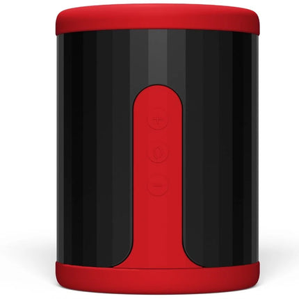 Lelo f2s™ roter und schwarzer zylindrischer tragbarer speaker mit glossy finish für love bridge gedrückt halten