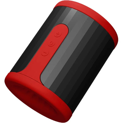 Lelo f2s™ app-gesteuerter masturbator in rot mit 2 motoren und texturierter grip oberfläche für love bridge