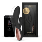 Lelo ina thrust rabbit stoßvibrator schwarz mit elegantem, ergonomischem design in schwarz und rosegold