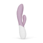 Leelo ina twist doppelvibrator aus silikon in lavendel und weiß für g punkt und klitoris mit app steuerbare erlebnisse