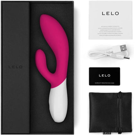 LELO - INA WAVE 2 VBRADOR LUXUS-SPEZIALUHR CERISE - Rabbit-Vibratoren