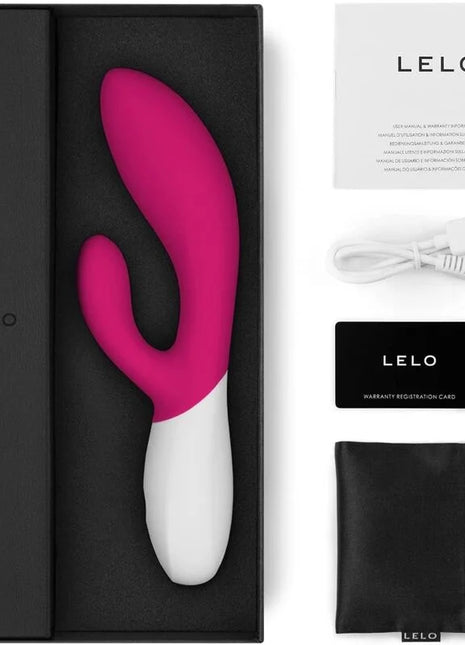 LELO - INA WAVE 2 VBRADOR LUXUS-SPEZIALUHR CERISE - Rabbit-Vibratoren