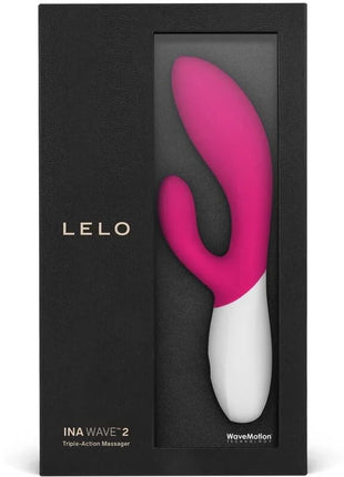 LELO - INA WAVE 2 VBRADOR LUXUS-SPEZIALUHR CERISE - Rabbit-Vibratoren
