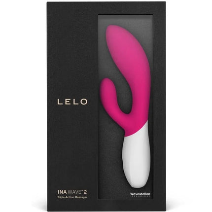 LELO - INA WAVE 2 VBRADOR LUXUS-SPEZIALUHR CERISE - Rabbit-Vibratoren