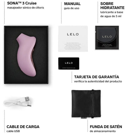 LELO - SONA 3 CRUISE SONIC KLITORALSAGER SCHWARZ - ROSA