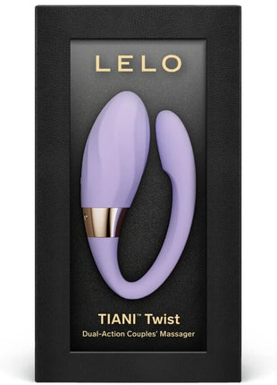 Lelo tiani twist paarvibrator lavender silikon mit goldfarbener akzent dual-action massager für paare