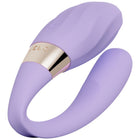 Lavender farbener silikon vibrator mit goldfarbenem metallband und markenname elo von LELO TIANI TWIST PAARVIBRATOR