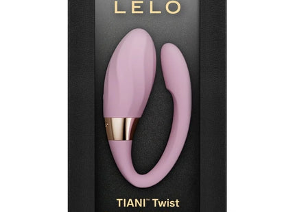 Pink lelo tiani twist dual-action paarvibrator mit rosegold akzent für couples anwendung