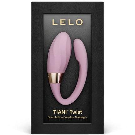 Pink lelo tiani twist dual-action paarvibrator mit rosegold akzent für couples anwendung
