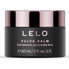 Schwarzer zylindrischer lelo vulva balsam mit roségoldenem deckel für empfindliche haut und langanhaltende feuchtigkeit