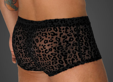 Leopard Flock Shorts H072 von Noir Handmade Aplpha Collection - Herren-Shorts