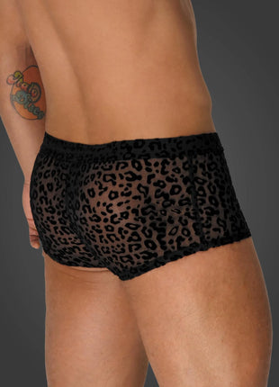 Leopard Flock Shorts H072 von Noir Handmade Aplpha Collection - Herren-Shorts
