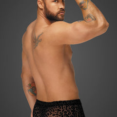 Leopard Flock Shorts H072 von Noir Handmade Aplpha Collection - Herren-Shorts