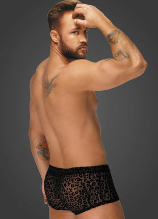 Leopard Flock Shorts H072 von Noir Handmade Aplpha Collection - Herren-Shorts
