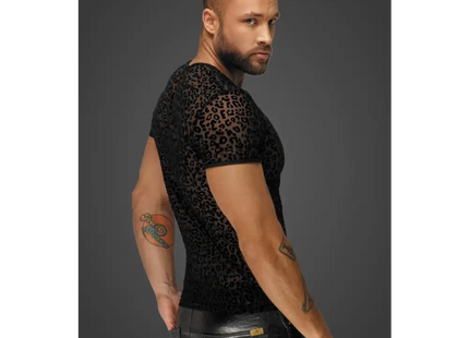 Leopard Flock T-Shirt H071 von Noir Handmade Alpha Collection - Herren-Shirt