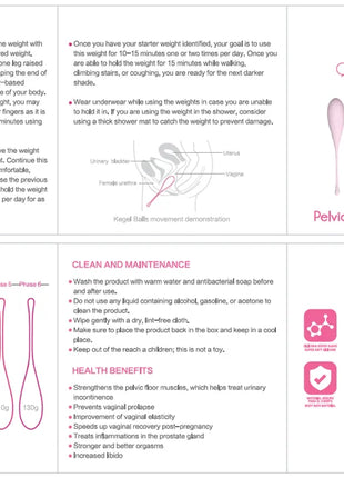 LESLIE - KEGEL FIT PELVIC - MUSCLE TRAINING SET - 6 STÜCKE - Liebeskugeln