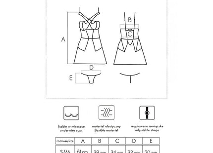 Schwarzer baririn bustier mit verstellbaren trägern und flexiblem material von livco corsetti fashion l xl