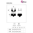 Schwarzes spitzen-dessous-set von livco corsetti fashion mit verstellbarem bh und passenden höschen