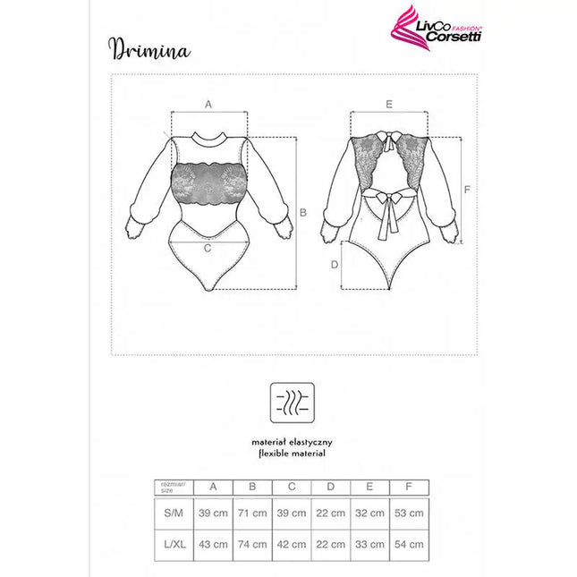 LIVCO CORSETTI FASHION - DRIMINA LC90690 KÖRPER NANVY BLAU - Bodys