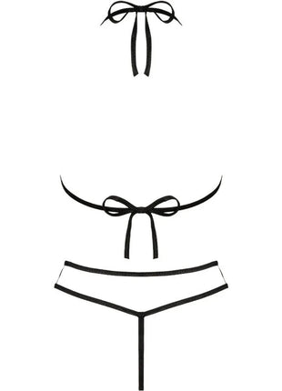 Livco corsetti fashion jimena lc 20216 schwarzes bikini-set mit schnurrband und string in einer größe