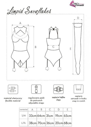 Limpid snowflakes einteiler badeanzug von livco corsetti mit verstellbaren trägern und schnappverschluss am schritt