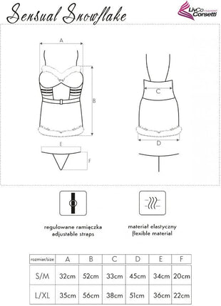 Sinnlicher snowflake corset von livco corsetti mit verstellbaren trägern, flexiblem material, spitzenfront und fransenrand